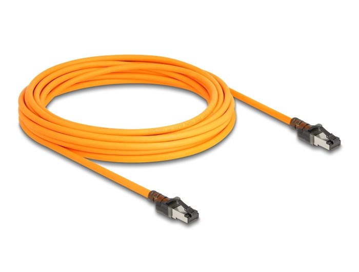 Delock 80415 Cable De Red Rj45 Con Función De Buscador De Puerto Usb Type-C Self Tracing Cat.6a S/Ftp 7,5 M Naranja