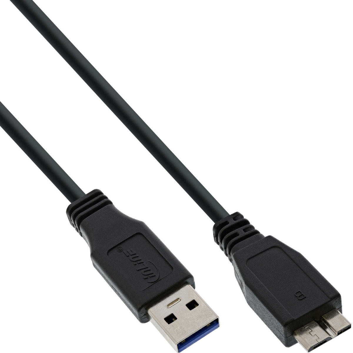 Cable Inline Usb 3.0 Tipo A Macho A Micro B Macho Negro 2m