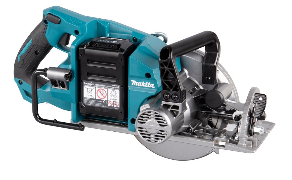 Sierra Circular Inalámbrica Makita Rs001gz Xgt, 40 Voltios (Azul/Negro, Sin Batería Ni Cargador)