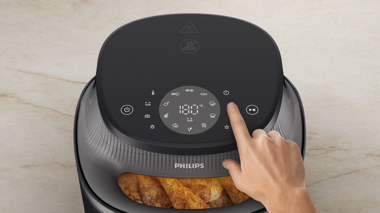 EAN 8720389034329 - Philips 3000 series NA342/00 freidora Sencillo Independiente 2000 W Freidora de aire caliente Negro, Cobr imagen 12