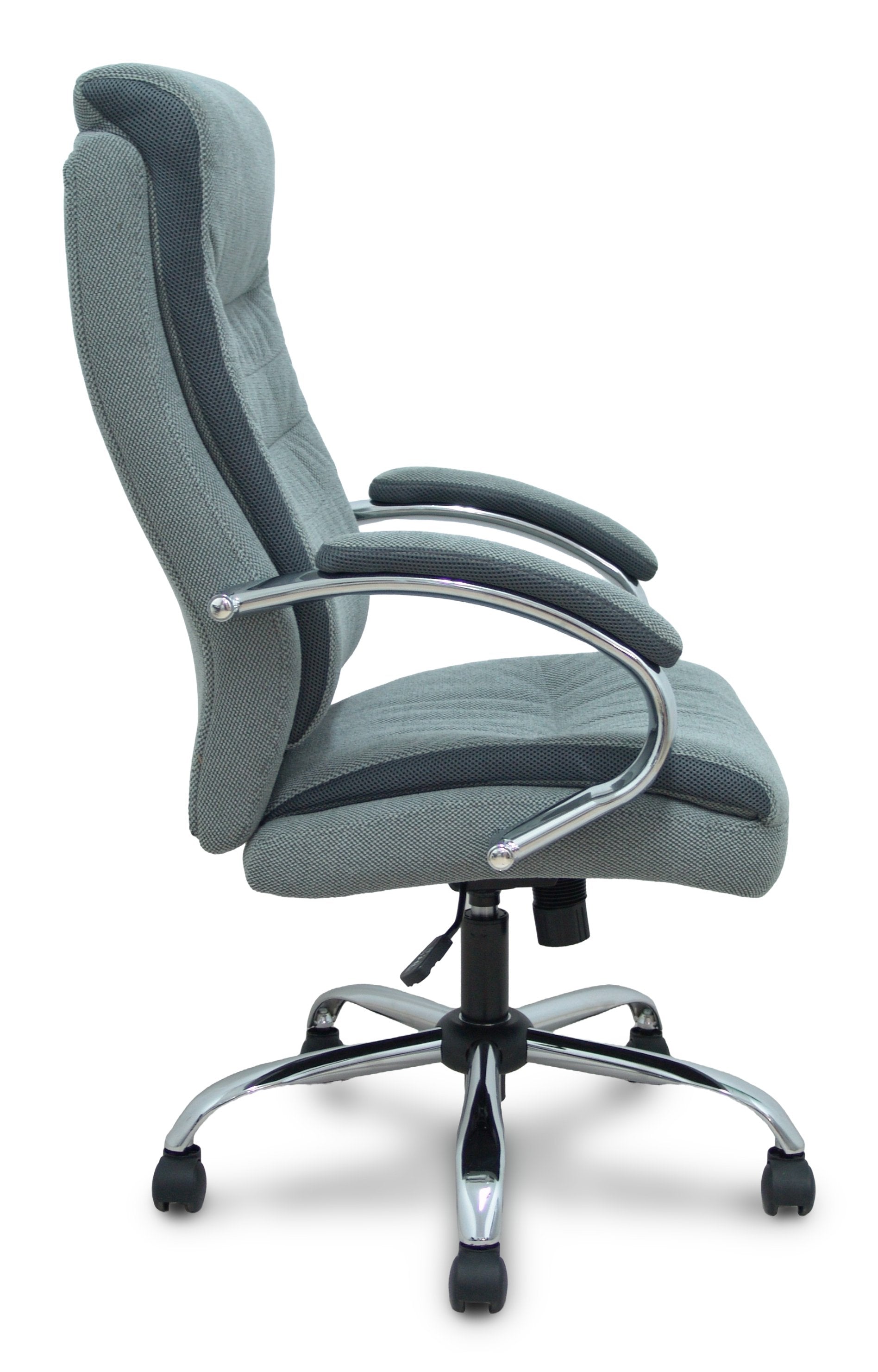 Piqueras Y Crespo Forol Sillon Opti533 Basculante Tapizado Tela Color Gris Base Cromo Ruedas Nailon