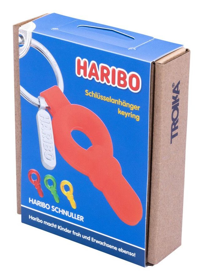 Troika Schlüsselanhänger Haribo Schnuller Rot