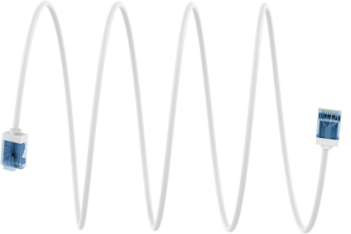 Latiguillo Cat 6a, U/Utp,  7.50 M, Blanco, Lszh-Tpe  Slim Delgado Goobay