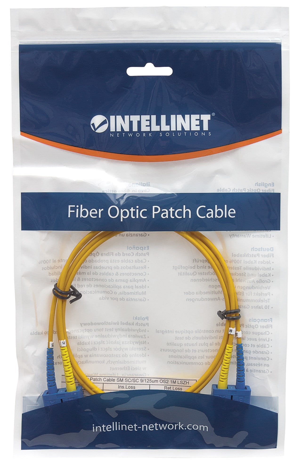 EAN 0766623470605 - Intellinet 470605 Cable de fibra óptica e InfiniBand 1 m SC Amarillo imagen 4