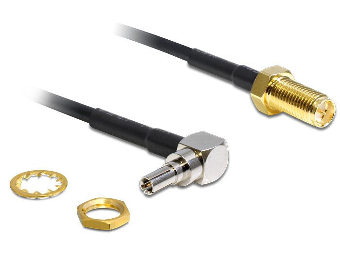 Delock Adaptador Rp-Sma Hembra Para Instalación > Crc-9 Macho 90° 200 Mm
