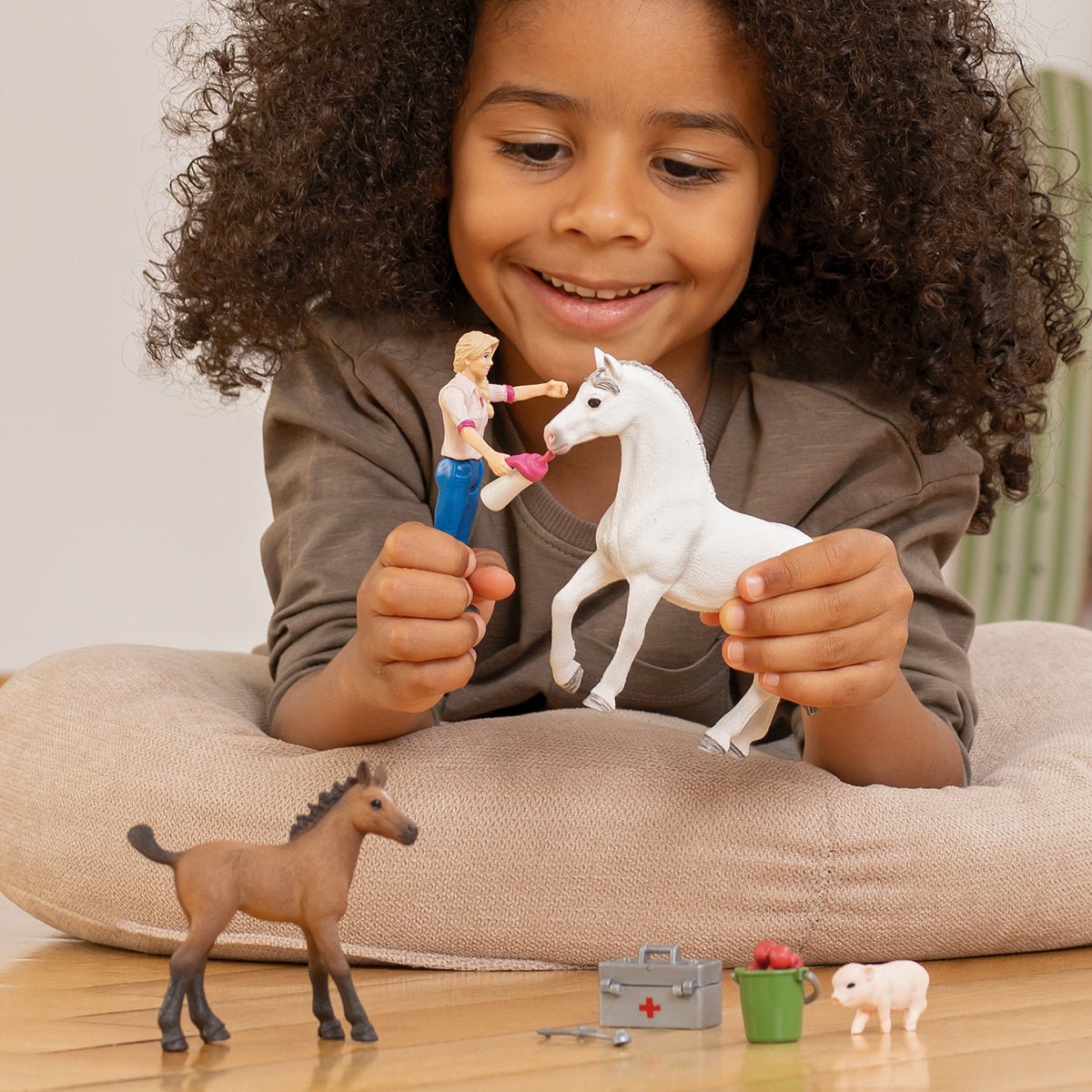 Schleich Vet Visiting Mare And Foal
