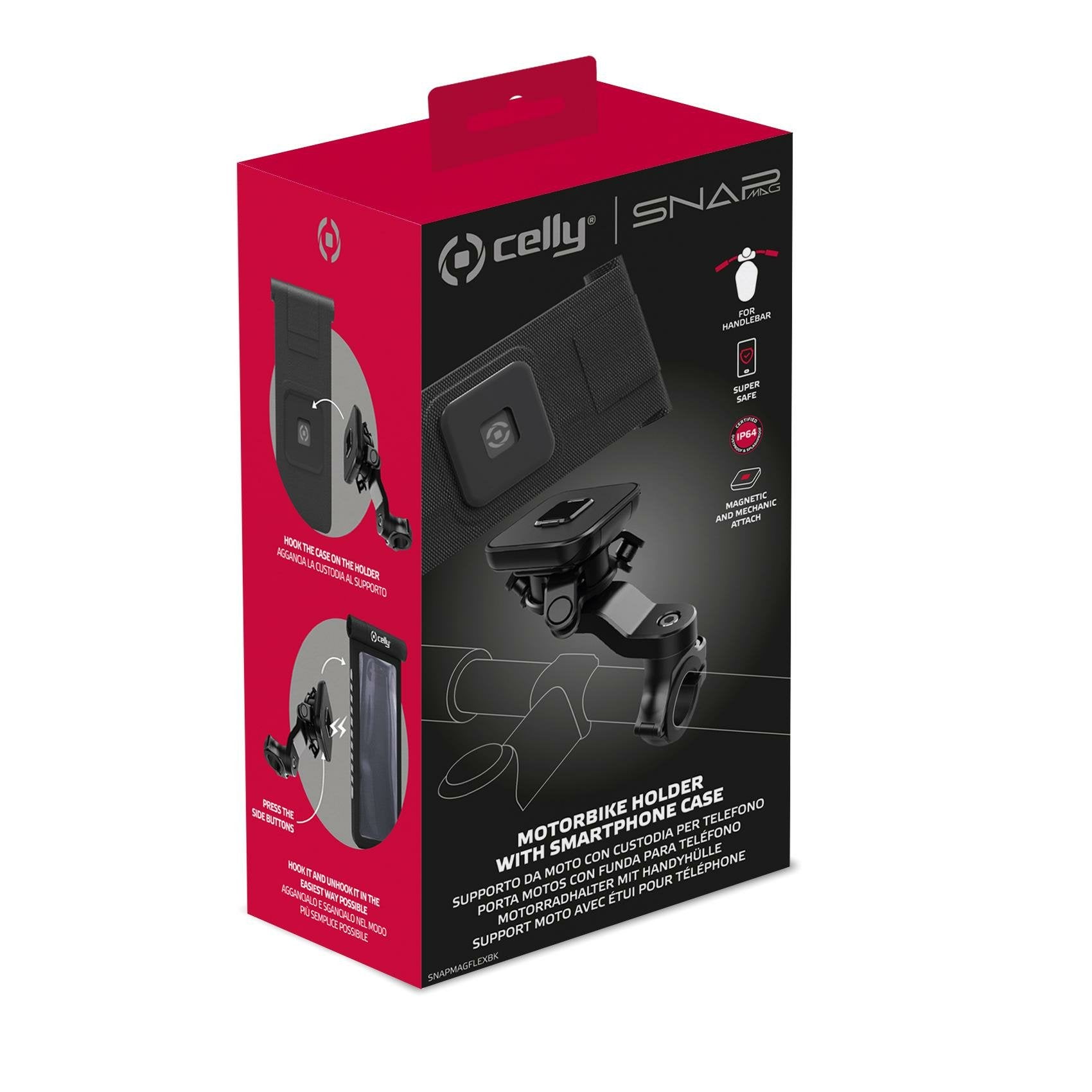 Soporte  Celly Snapmagflexbk  Martphone, Tablet/Umpc Negro