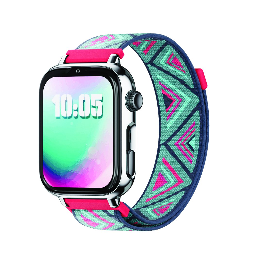 Savefamily Reloj Inteligente Infantil Savewatch Plus 2 - Pantalla Amoled - Carcasa Plateada - Correa Tela Tribeca