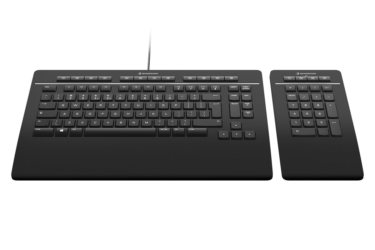 EAN 4260016341269 - 3Dconnexion Keyboard Pro with Numpad teclado Oficina USB + RF Wireless + Bluetooth AZERTY Francés Negro imagen 2