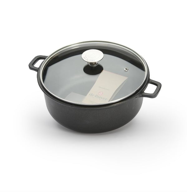 De Buyer Choc Extreme Saucepot Con Tapa De Cristal Induccion 24cm