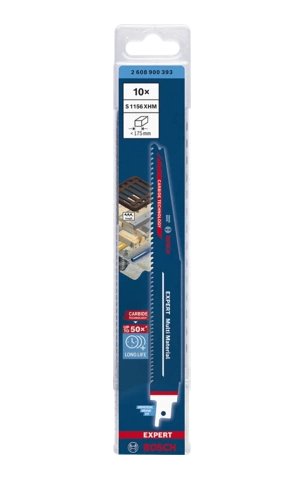 Hoja De Sierra De Sable Bosch Professional Expert 'Multi Material' S 1156 Xhm, 10 Piezas De Longitud 225 Mm 2608900393