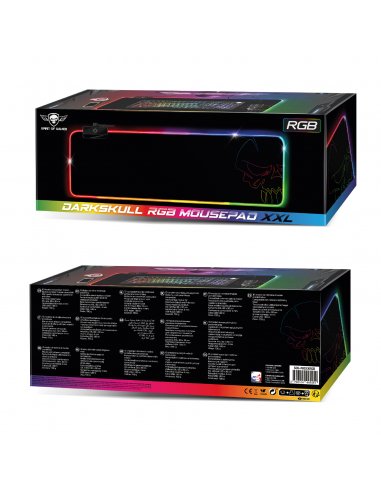 Alfombrilla Spirit Of Gamer Skull Rgb Gaming Con Iluminación Led 800 X 300 X 3mm