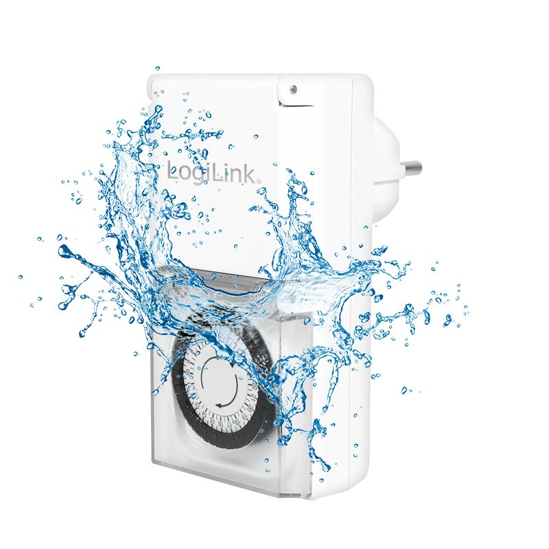 Programador Electrico Cuadrado Analogico Mecanico Ip44 Exterior Logilink Blister 2 Unidades