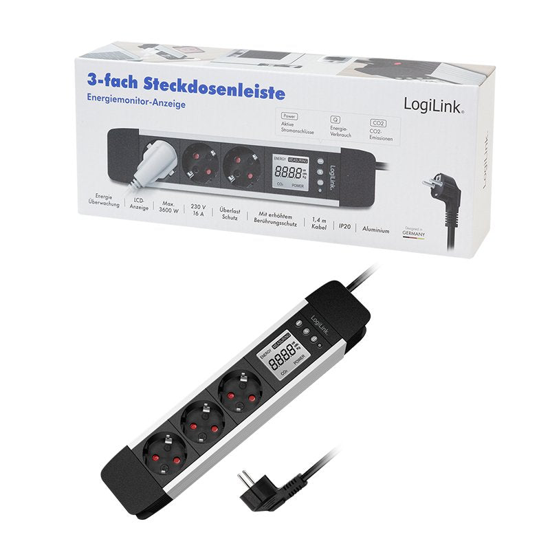 EAN 4052792074109 - 2Direct LPS285 base múltiple 1,4 m 3 salidas AC Interior Negro, Plata imagen 10
