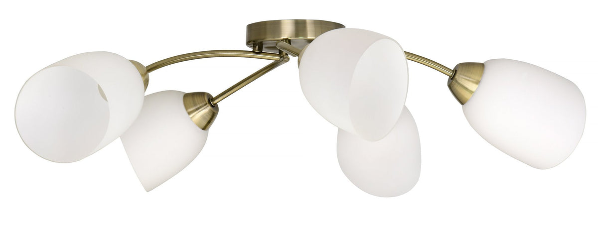 Lámpara De Techo Colgante Clásica Activejet Benita Patina 5xe27 Para Salón