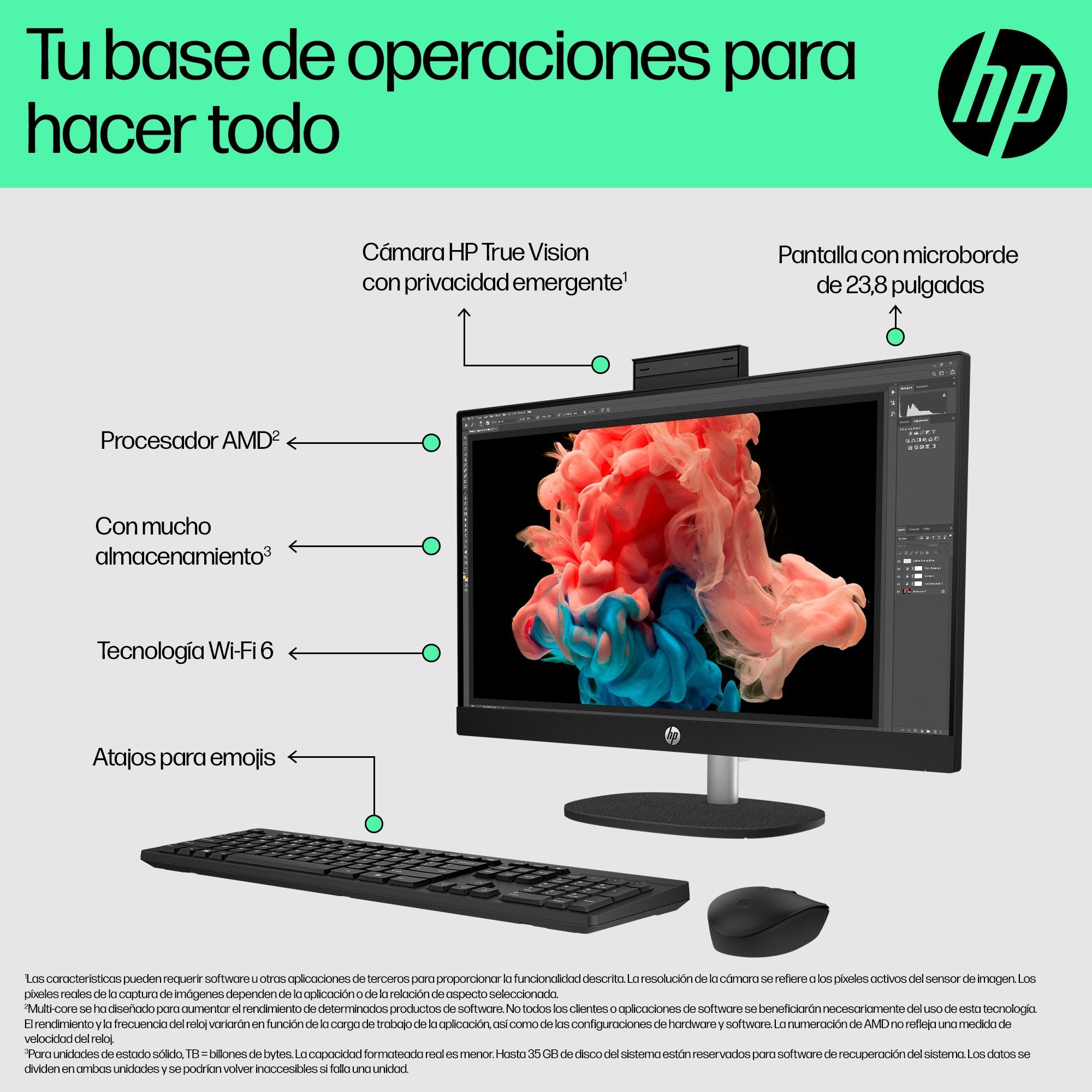 EAN 197961928532 - HP 24-cr0073ns AMD Ryzen™ 5 7520U 60,5 cm (23.8") 1920 x 1080 Pixeles PC todo en uno 16 GB LPDDR5-SDRAM 51 imagen 9