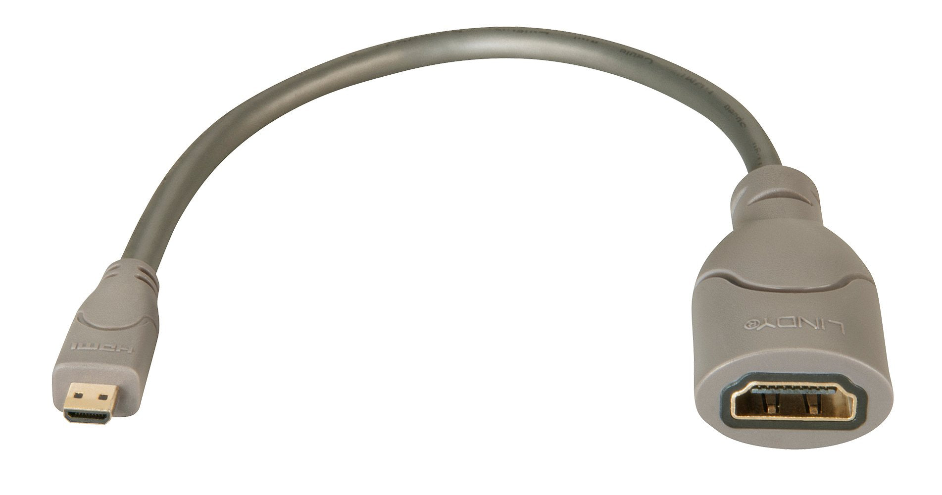 Lindy 41298 Cable Hdmi 0,15 M Hdmi Tipo D (Micro) Hdmi Tipo A (Estándar) Gris