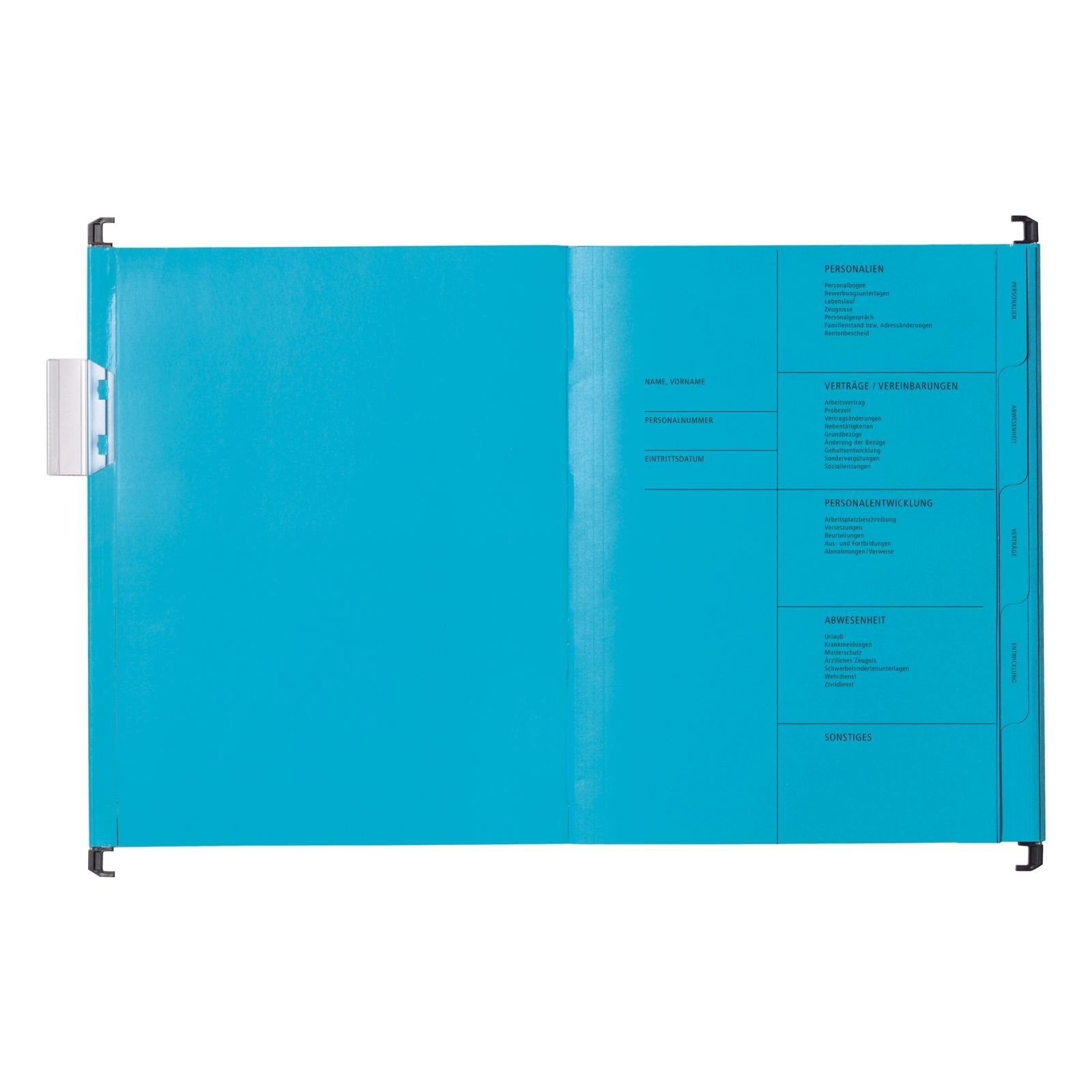 Carpeta De Personal Pagna A4 5 Compartimentos Azul