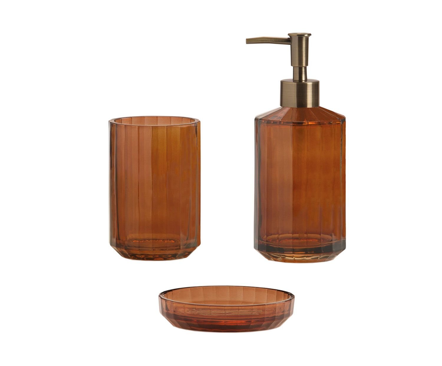 Dispensador De Cristal Marrón 400ml Ba73064 Andrea House