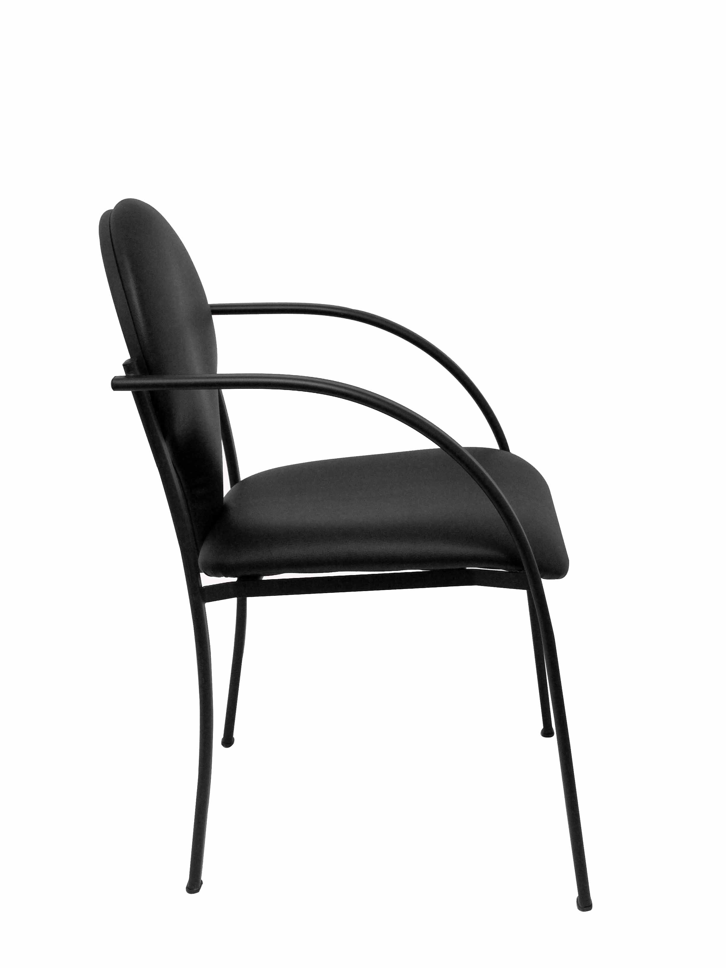 Pack 2 Sillas Hellin Chasis Negro Similpiel Negro