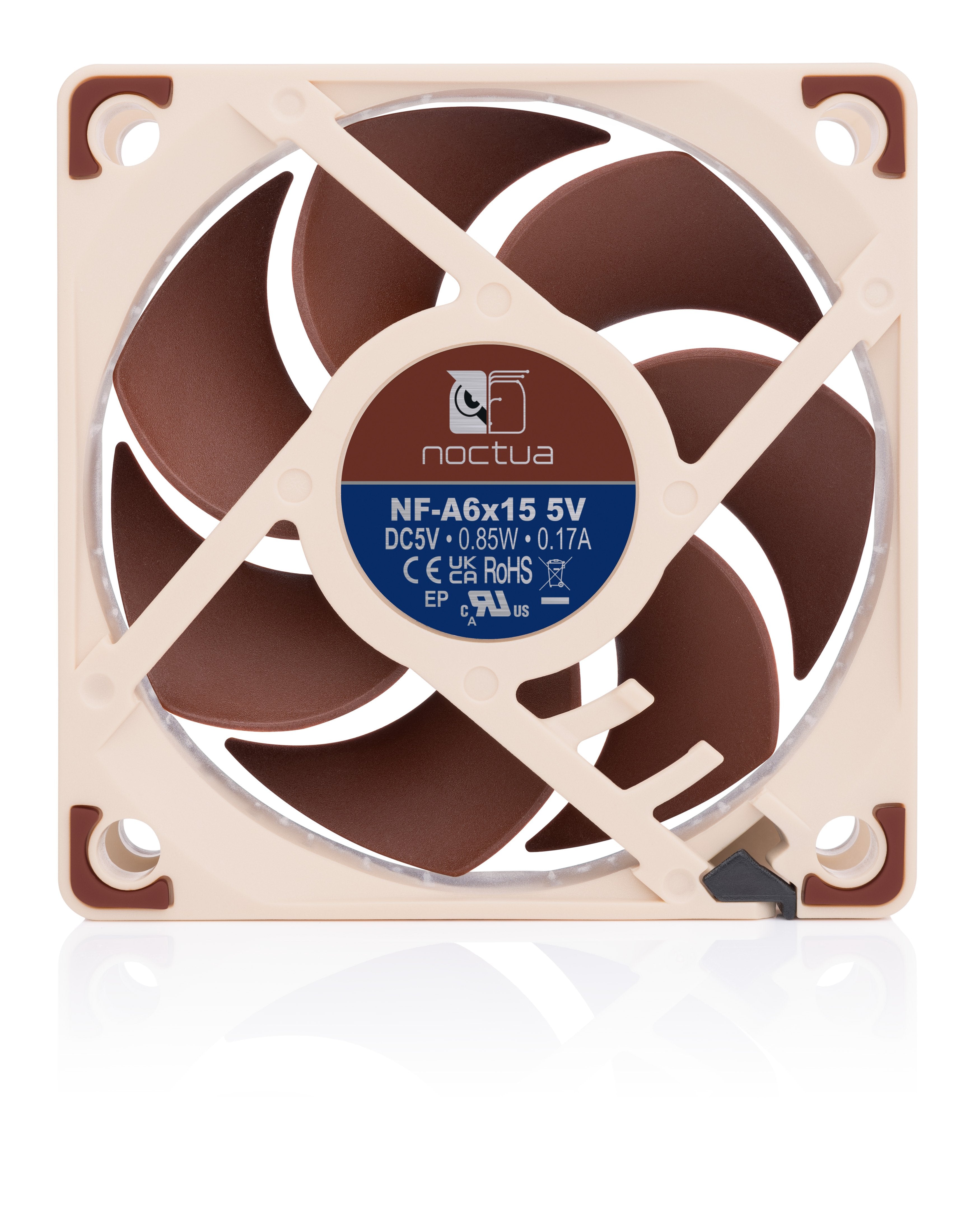 EAN 9010018100167 - Noctua NF-A6X15 5V sistema de refrigeración para ordenador Carcasa del ordenador Ventilador 6 cm Marrón 1 imagen 4