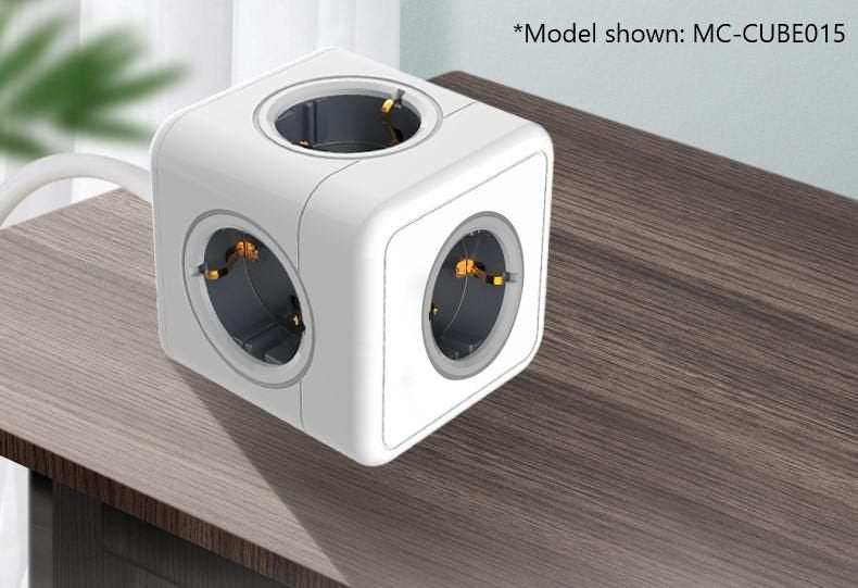 Microconnect Mc-Cube015 Base Múltiple 1,5 M 5 Salidas Ac Interior Blanco