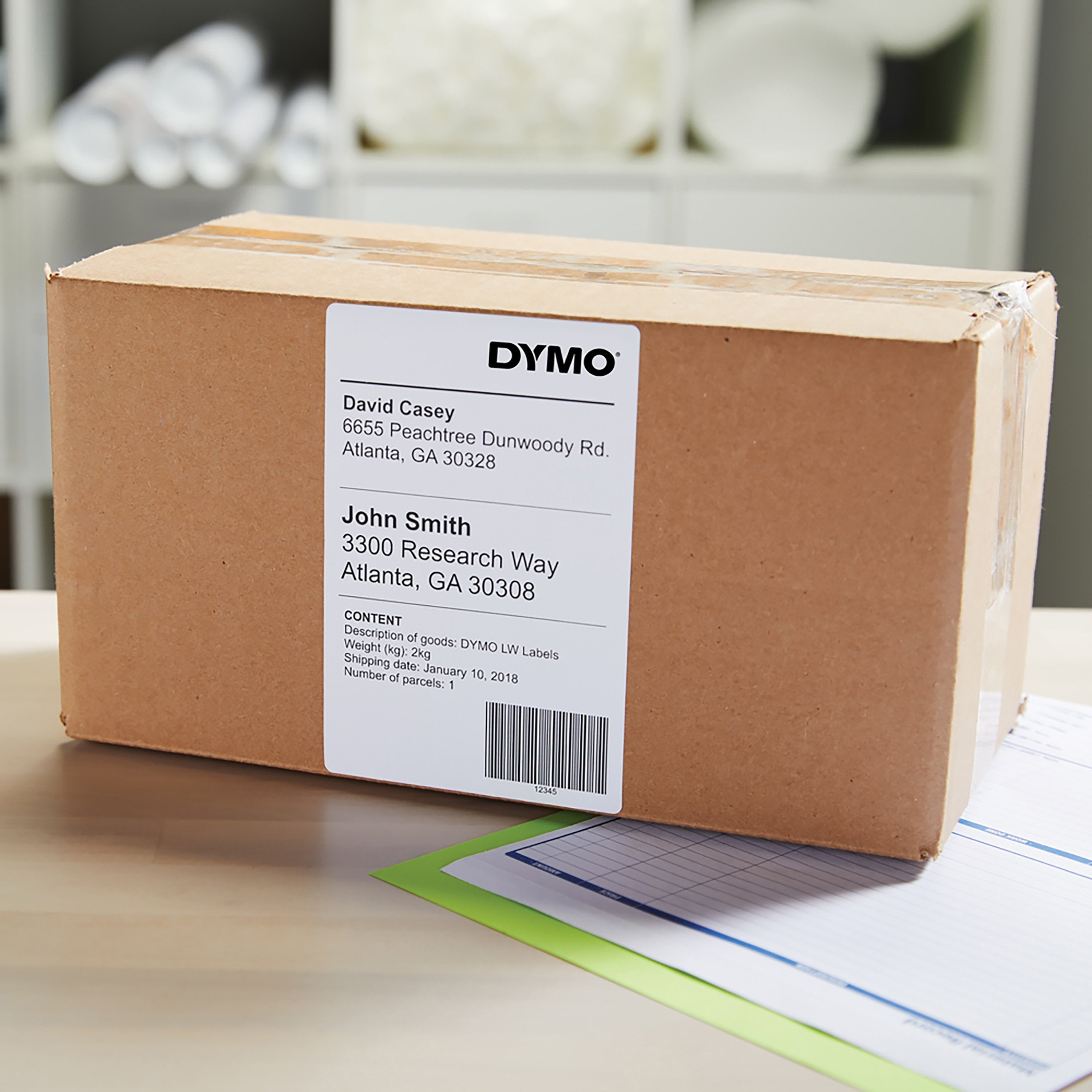 Dymo Etiketten Versand Dhl-Label 6er 102mm X 210mm 6 Rollen À 140 S W