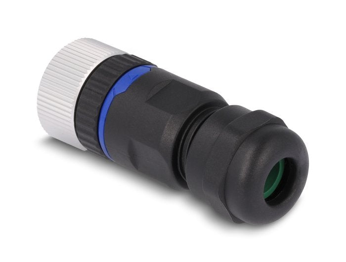 Delock 60538 M12 Conector Codificado A De 8 Pines Hembra Para Montaje Con Conexión Por Tornillo