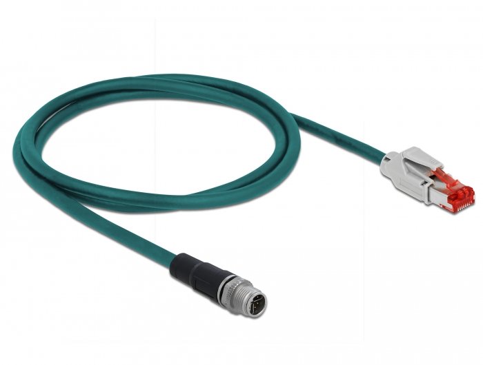 Delock Netzwerkcable M12 X-Kodiert 8 Pin Zu Rj45 Stecker Pvc 1 M