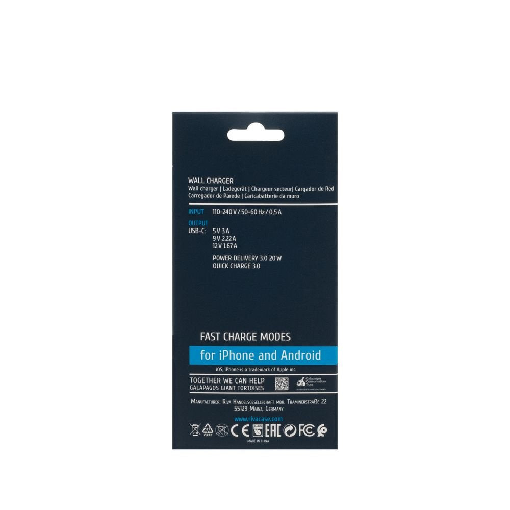Mobile Charger Wall/White Ps4101 Wd4 Rivacase