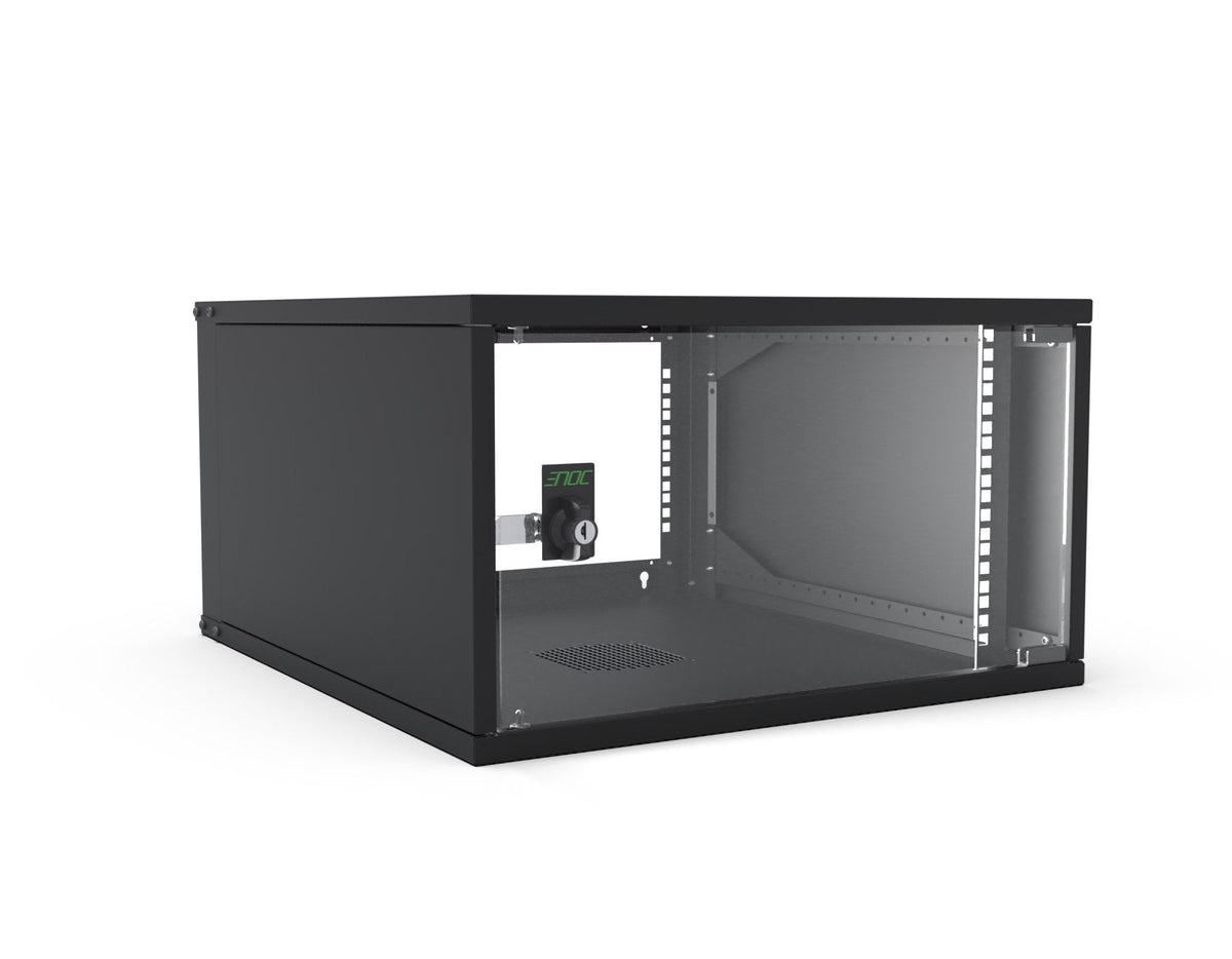 Armario De Red De Pared 6u 19" Enoc System W3 6-6-S Negro Ral 9005