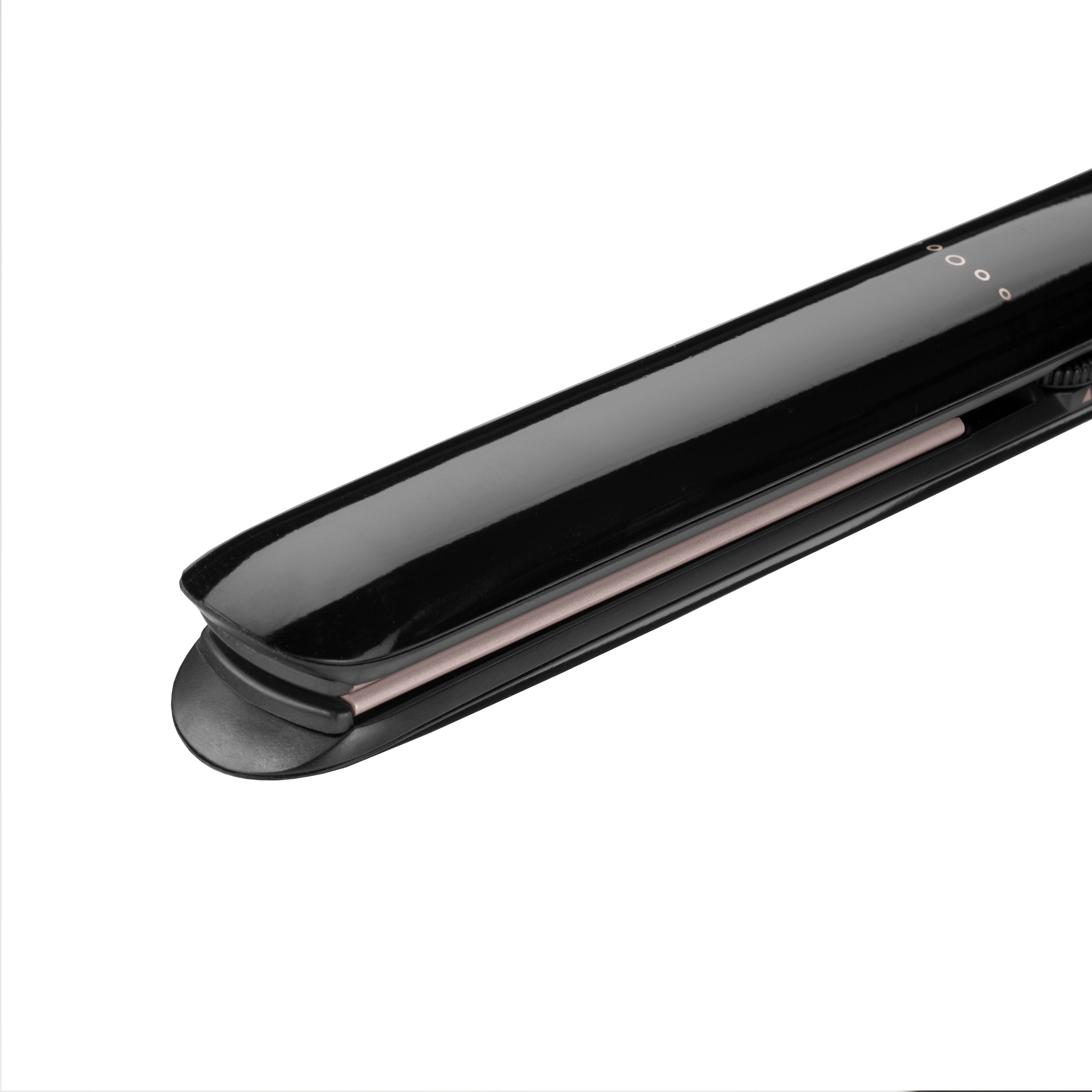Plancha De Pelo Babyliss Smooth Control 235  Caliente Negro, Oro Rosado 3 M