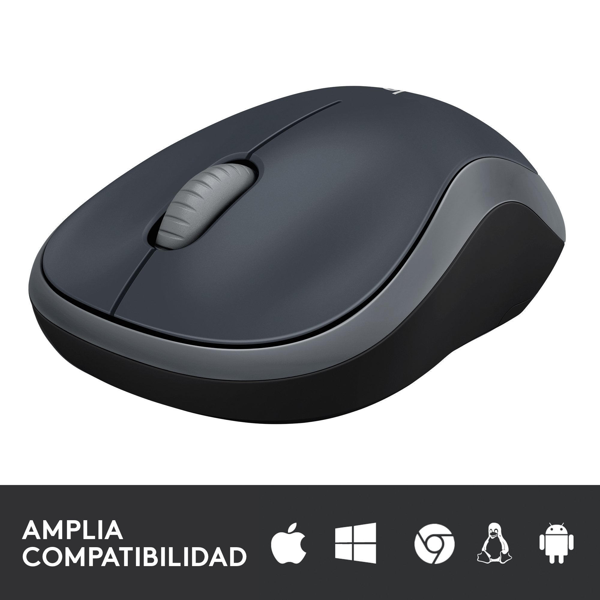 Logitech Raton M185 Optico Inalambrico Gris 910-002235