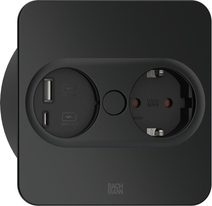 EAN 4057298129223 - Bachmann 946.105 toma de corriente Type F + USB A + USB C Acero inoxidable imagen 1