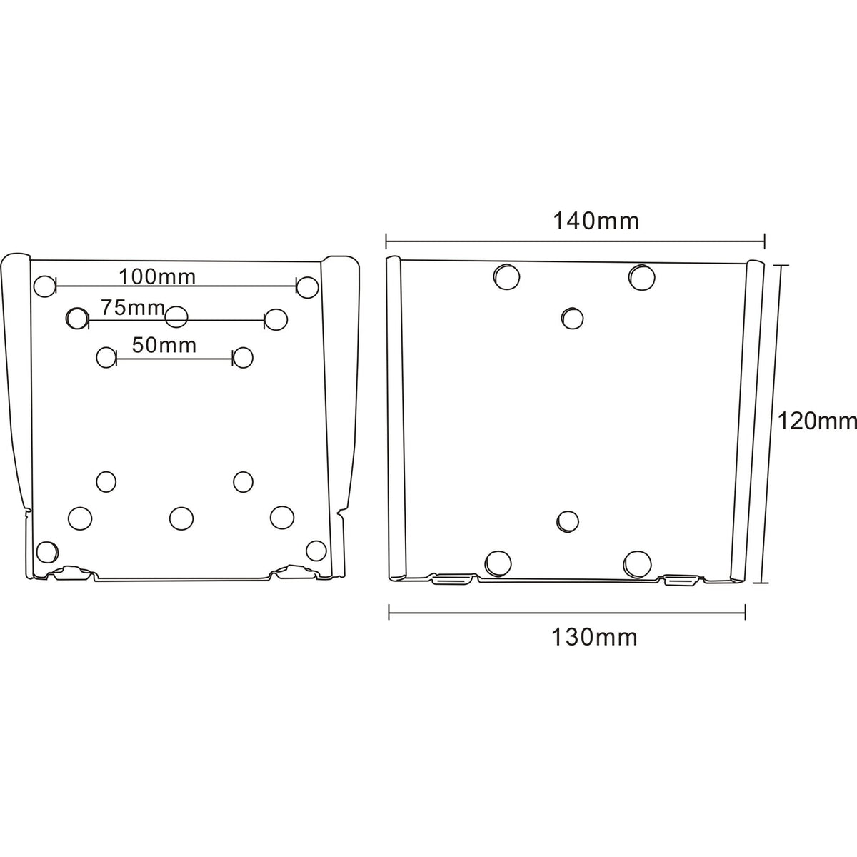 Soporte De Pared Inline Para Tft 33-69 Cm 13 - 27" Máx. 30 Kg
