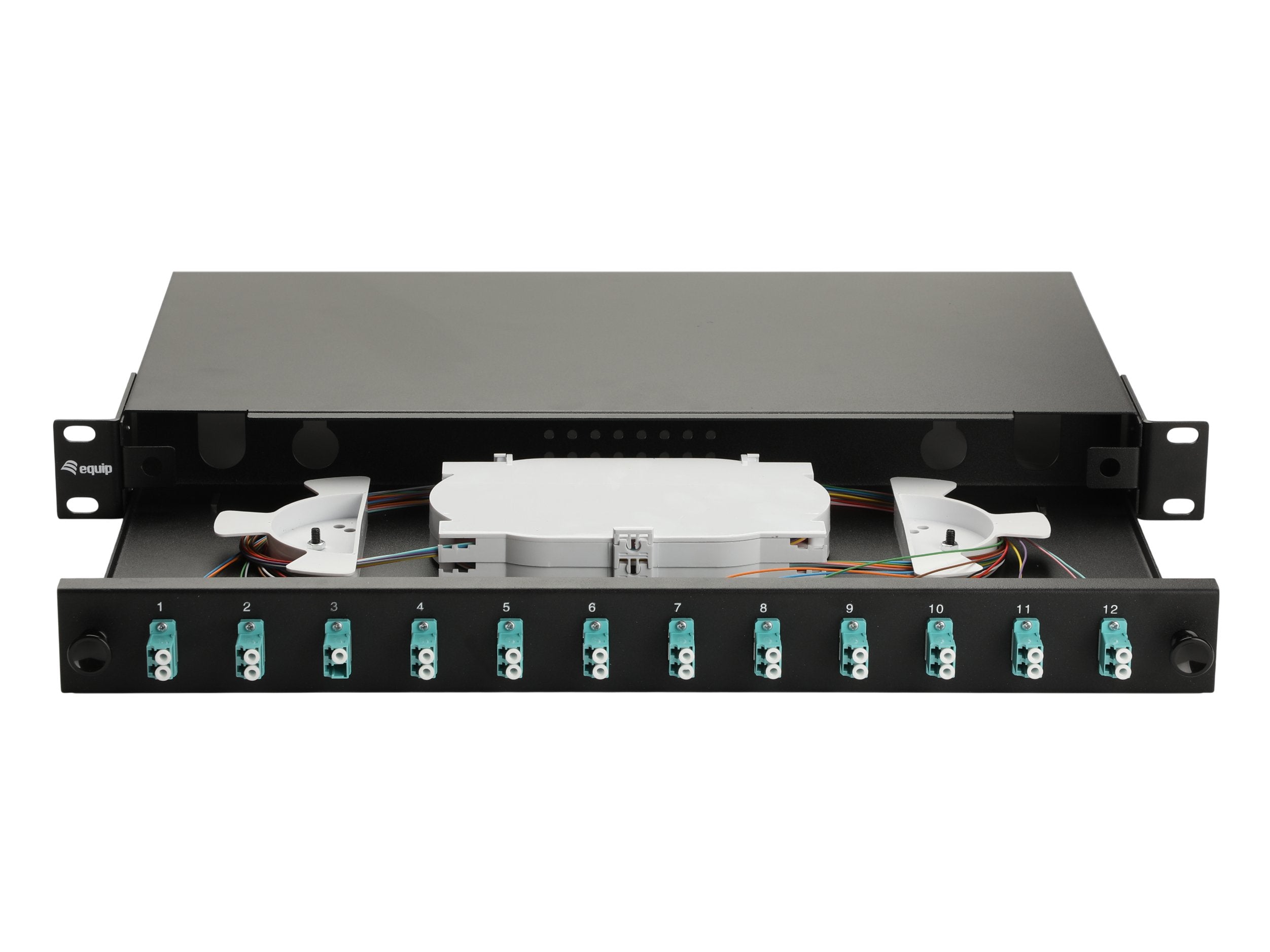 Equip Lwl-Spleisskamen 12-Port Lc-Duplex Om3 1u Komplett Sw