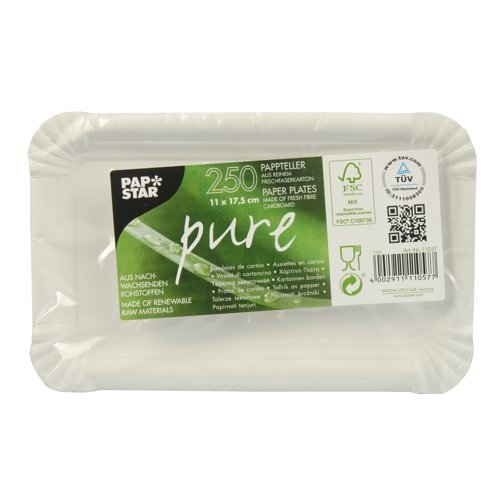 Papstar Pure Pappteller Blanco