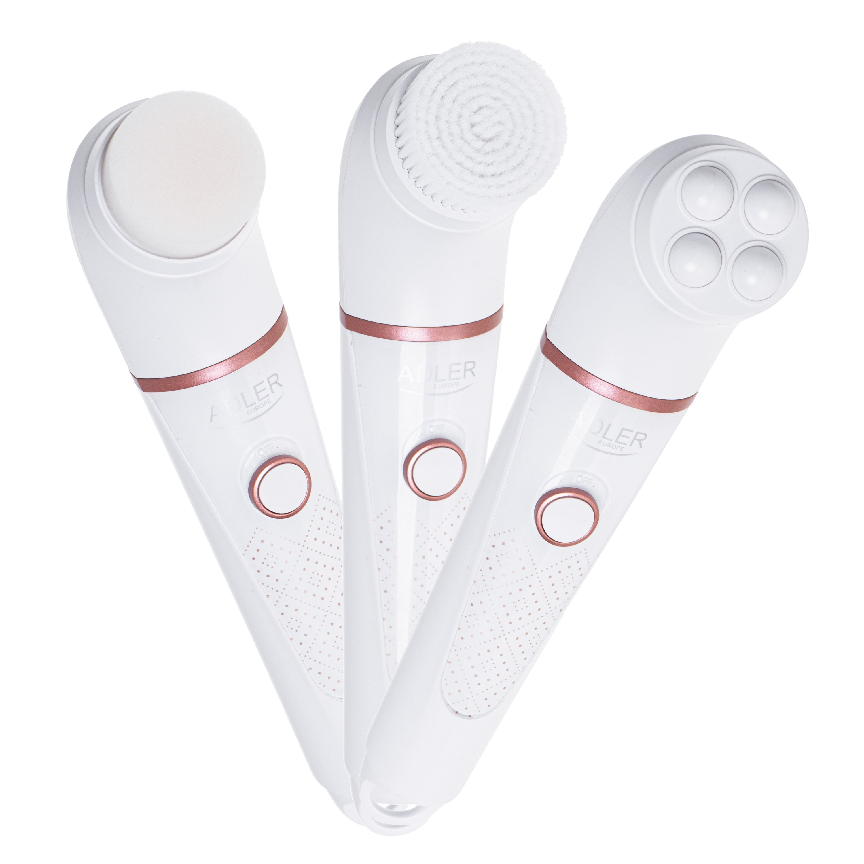 Adler Ad 2178 Cepillo De Limpieza Facial Cepillo Vibrador Y Giratorio Blanco Batería