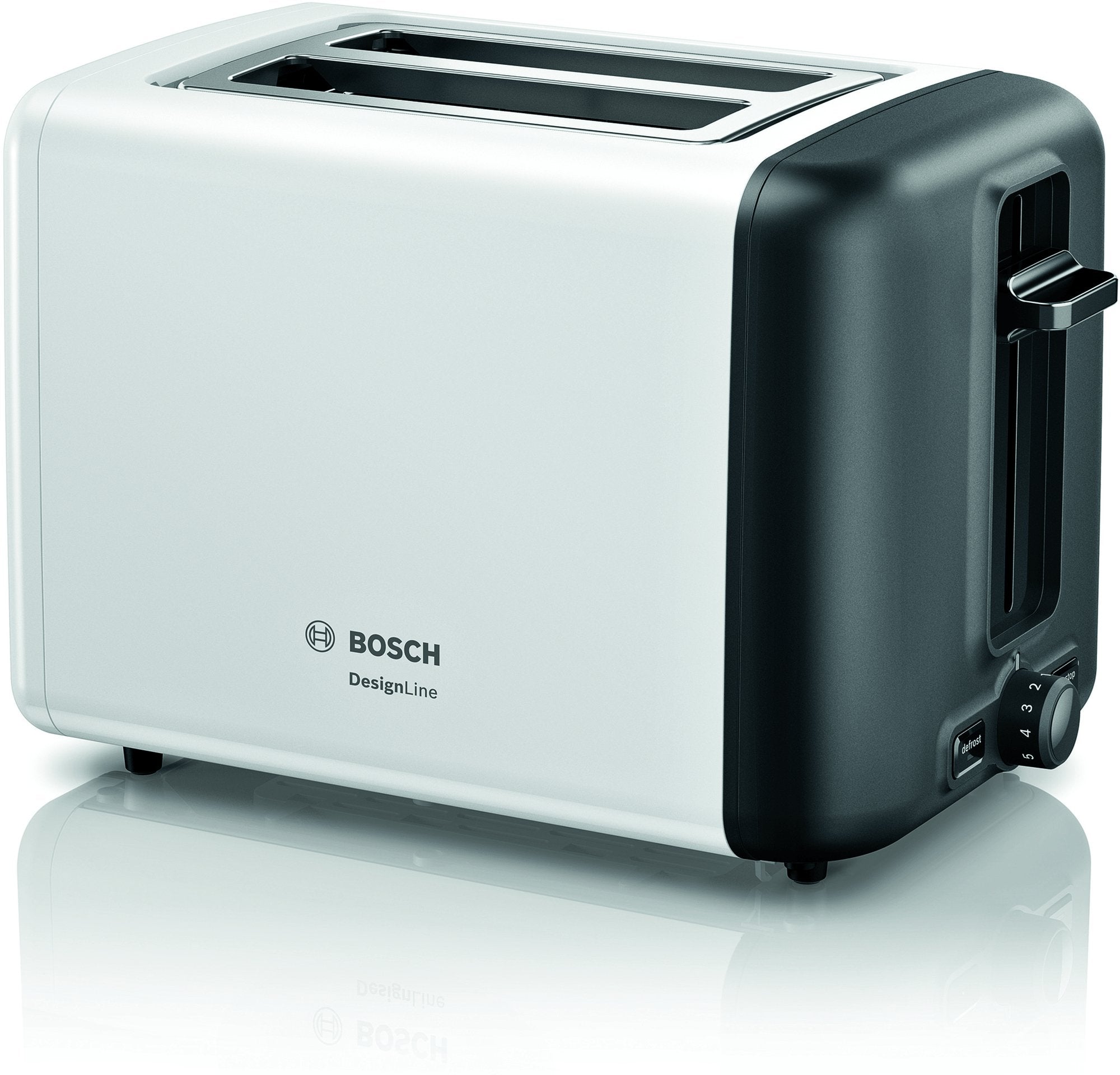 Bosch Tat3p421de Designline - Tostadora 970 W, Color Blanco