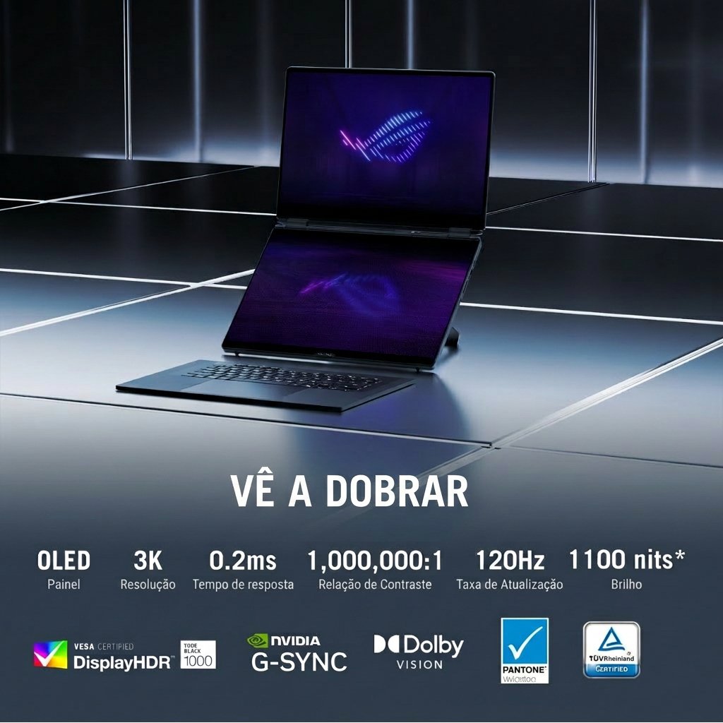 Portátil Asus Rog Zephyrus Duo Gx651ax 2x16" Ultra 9 386h 6