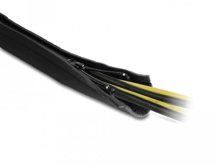 Delock Cableschlauch Neopren Flexibel Mit Reissverschluss 3 M X 100 Mm Schwarz