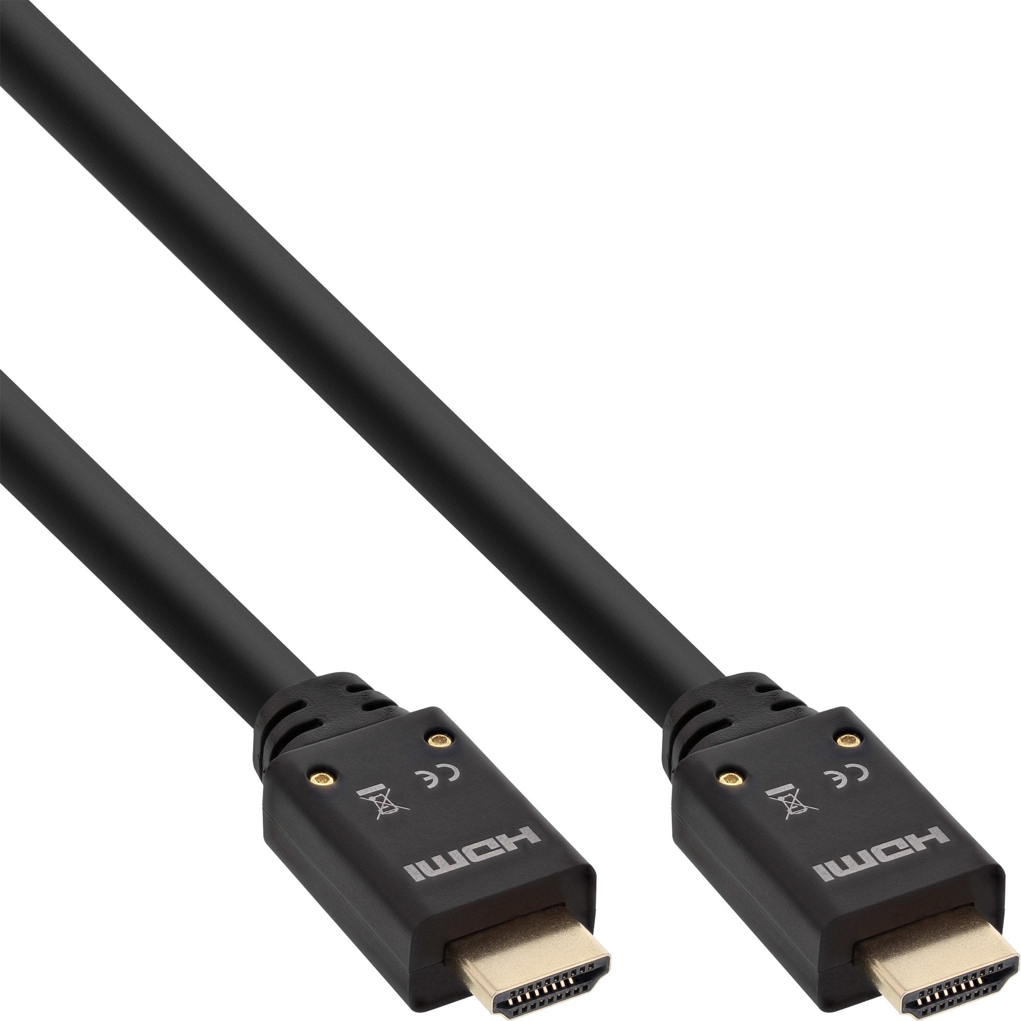 Cable Hdmi Activo De Inline Con Ethernet, 4k2k, M/M, Negro, Contactos Dorados, 20 M