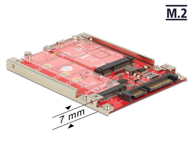 Delock Convertidor 2.5'' Sata 22 Pin > M.2 / Msata 7 Mm