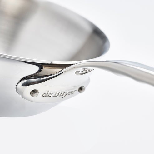 De Buyer Affinity Sauté Pan Stainless Steel Curved  24 Cm