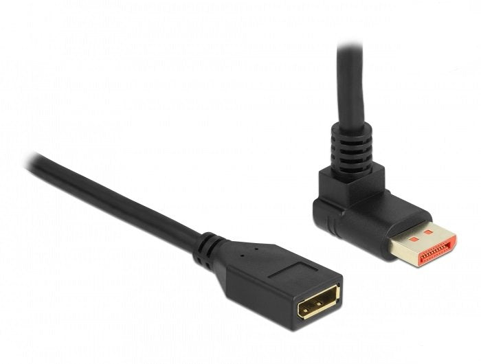 Delock Alargador Displayport Macho 90° Hacia Arriba En Ángulo A Hembra De 8k 60 Hz 1 M