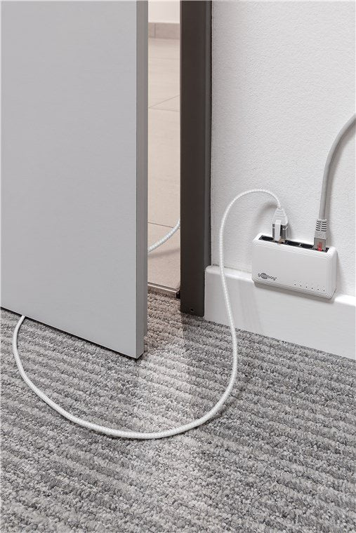 Cable De Adaptador Ethernet De Goobay Usb-A 3.2 Gen1> Rj-45, Blanco Delgado, 10 Metros 74383