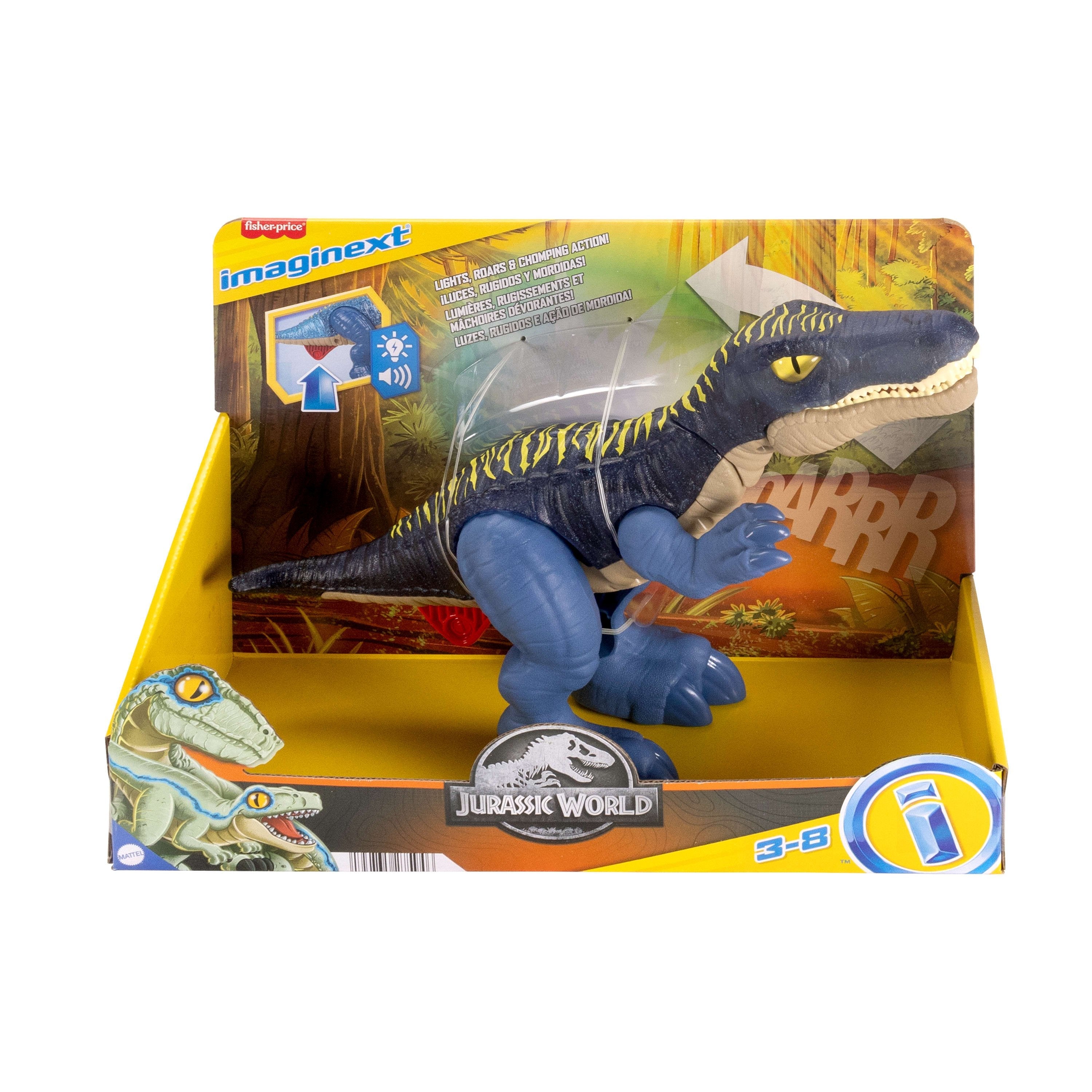 Figura De Juguete De Baryonyx Iluminada Con Gruñido De Jurassic World Imaginext De Fisher-Price   Jct48