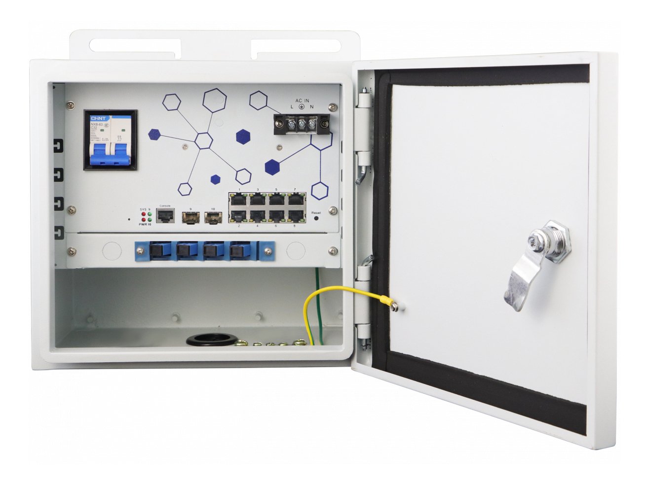 Levelone Switch 10x Ge Osw-1061, 8x Outputs 802.3at Af Poe