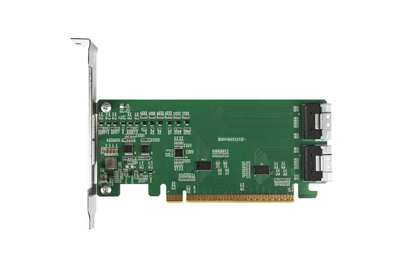 Icydock Adaptador 2x Slimsas 8i To Pcie Adaptador With Redriver