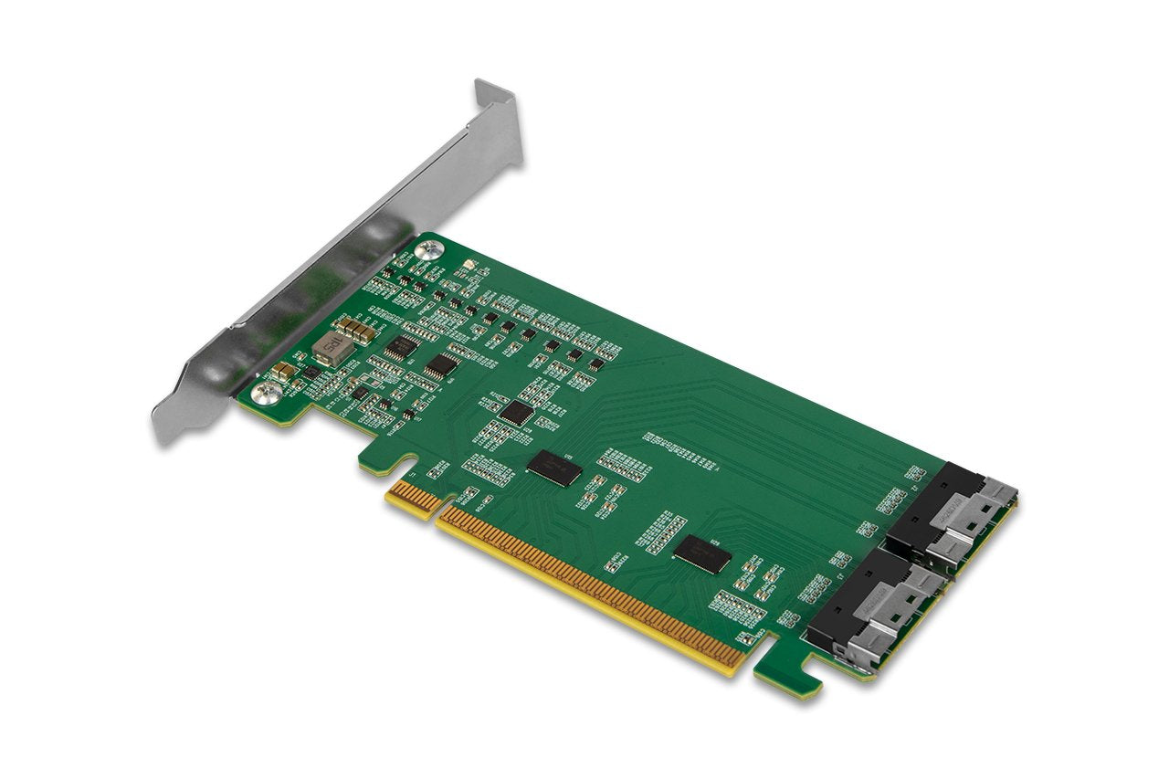 Icydock Adaptador 2x Slimsas 8i To Pcie Adaptador With Redriver